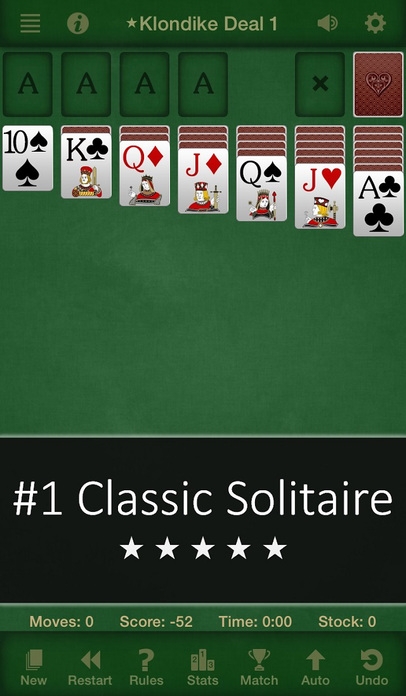 「Solitaire Free for iPhone & iPad」のスクリーンショット 1枚目