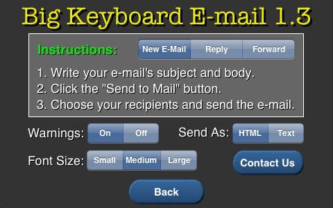 「Big Keyboard Email」のスクリーンショット 3枚目
