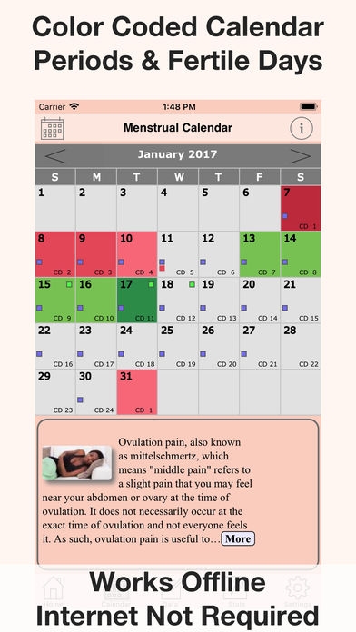 「Menstrual Calendar FMC」のスクリーンショット 2枚目