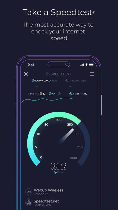 「Speedtest - インターネット速度」のスクリーンショット 1枚目