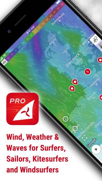 「Windfinder Pro Wind & Weather」のスクリーンショット 1枚目
