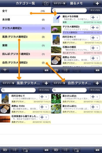 「撮るメモ Lite(ToruMemo Lite) 写真+ノート+地図」のスクリーンショット 3枚目