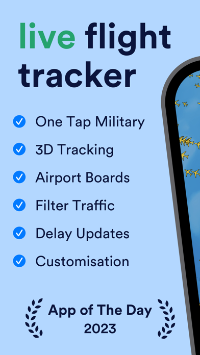 「Plane Finder ⁃ Flight Tracker」のスクリーンショット 1枚目