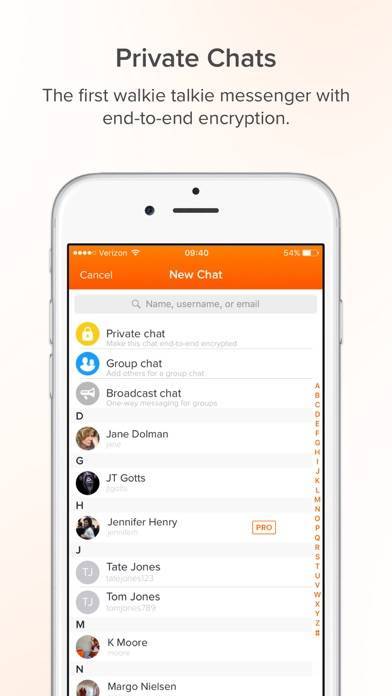 「Voxer トランシーバー PTT」のスクリーンショット 1枚目