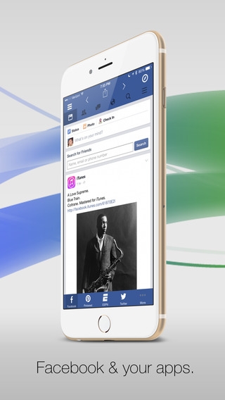 「Facely HD Facebook対応版 + ソーシャルアプリブラウザ」のスクリーンショット 1枚目