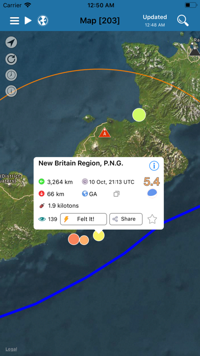 「Earthquake+ Alerts, Map & Info」のスクリーンショット 3枚目