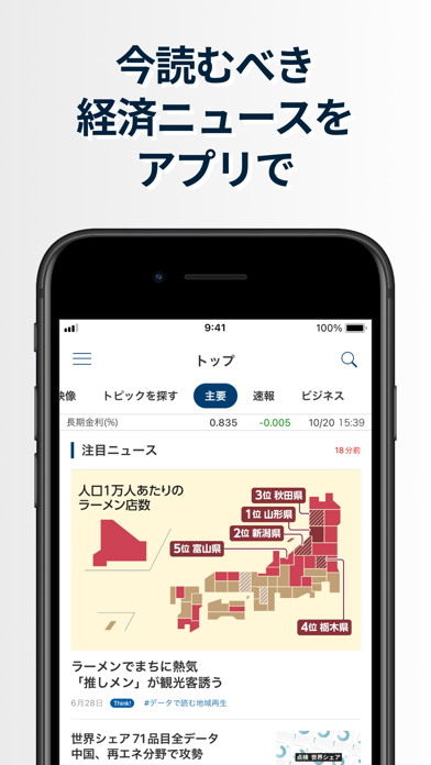 「日本経済新聞 電子版」のスクリーンショット 1枚目