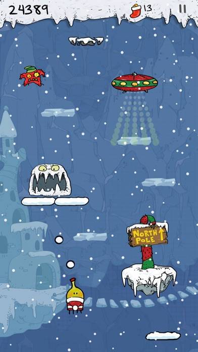 「Doodle Jump Christmas PLUS」のスクリーンショット 1枚目