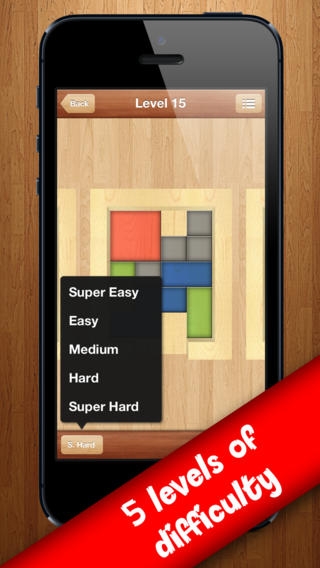 「Red Block PRO (FT Apps) - Smart and Intelligent Sliding Blocks Puzzle」のスクリーンショット 2枚目