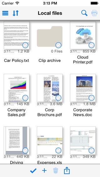 「PrintCentral Pro for iPhone/iPod Touch and Watch」のスクリーンショット 1枚目