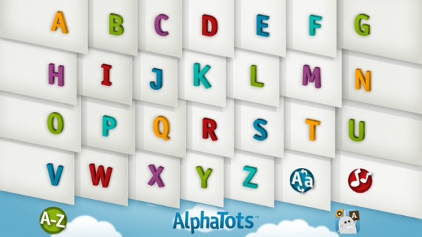 「AlphaTots Alphabet - インタラクティブな文字と音を使ってABCを学べます - 就学前の子供のための楽しい教育ゲーム」のスクリーンショット 1枚目