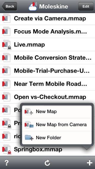 「Mindjet Maps for iPhone」のスクリーンショット 1枚目