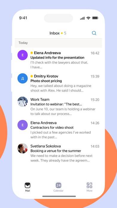 「Yandex Mail - Email App」のスクリーンショット 3枚目