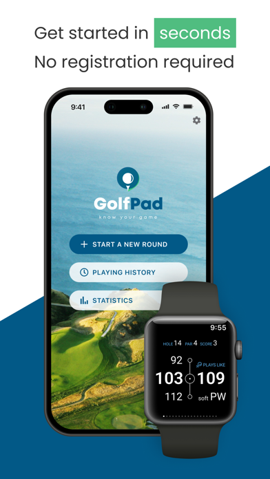 「Golf Pad GPS Rangefinder」のスクリーンショット 1枚目