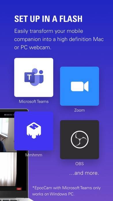 「EpocCam Webcam for Mac and PC」のスクリーンショット 2枚目