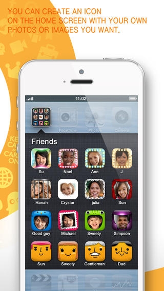 「ワンタッチコール、メッセージ、URL、ホーム画面のショートカットアイコン ( iFavorite Pro : for Instagram, Snapshat, kakao and iOS7 )」のスクリーンショット 2枚目