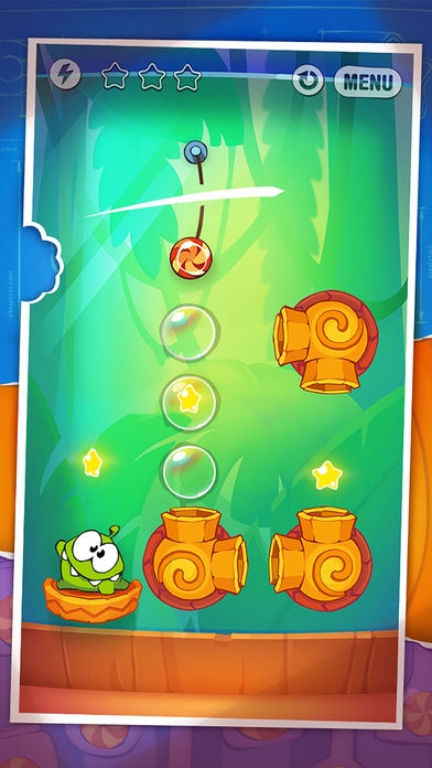 「Cut the Rope: Experiments (カット・ザ・ロープ：実験)」のスクリーンショット 1枚目