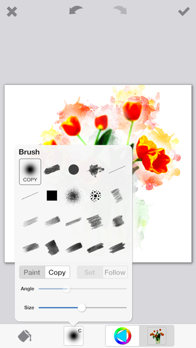 「PhotoViva – 写真をブラシで美しい絵画タッチの作品へと変身させる写真編集アプリ」のスクリーンショット 3枚目