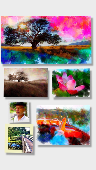 「PhotoViva – 写真をブラシで美しい絵画タッチの作品へと変身させる写真編集アプリ」のスクリーンショット 1枚目