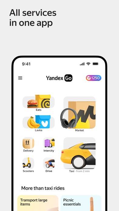 「Yandex Go — taxi and delivery」のスクリーンショット 2枚目