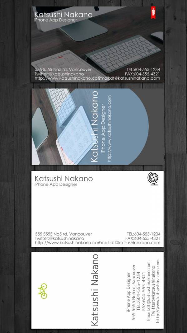 「BusinessCardDesigner - 名刺作成ソフト、テンプレート with PDF, AirPrint and email function」のスクリーンショット 1枚目