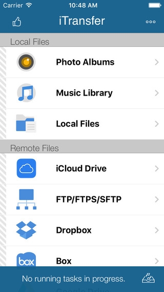 「iTransfer - FTP, SFTP, FTPS, Cloud Drive Manager」のスクリーンショット 1枚目