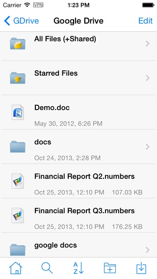 「GDrive for Google Drive」のスクリーンショット 2枚目