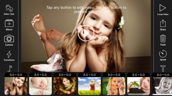 「FunSlides - Make HD video from photos」のスクリーンショット 1枚目