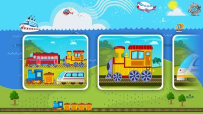 「子供の鉄道と交通機関 – 幼児向けパズル」のスクリーンショット 1枚目