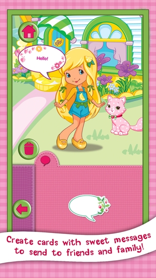 「ストロベリーショートケーキ カードメーカードレスアップ 子供用のファッションファンゲーム (Strawberry Shortcake)」のスクリーンショット 3枚目
