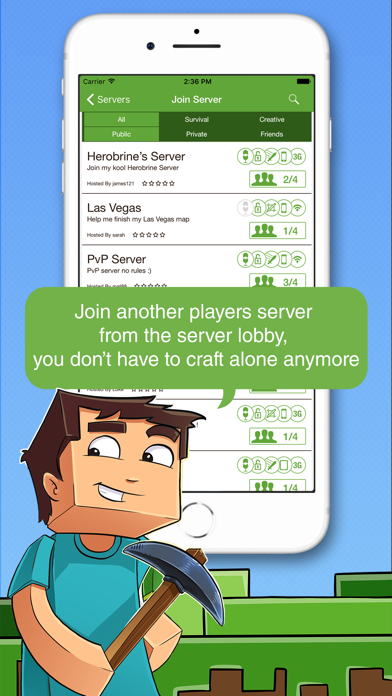 「Multiplayer for Minecraft PE」のスクリーンショット 2枚目
