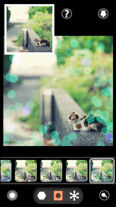 「BokehPic-かわいいフィルター満載 写真加工カメアプリ」のスクリーンショット 1枚目