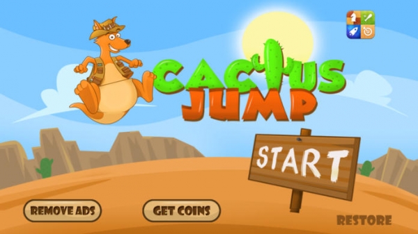 「Cactus Jump - 無料のiPhone / iPadアプリ版」のスクリーンショット 1枚目