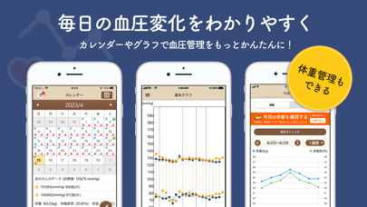 「血圧ノート-血圧変化を記録！自動でグラフ化-」のスクリーンショット 2枚目