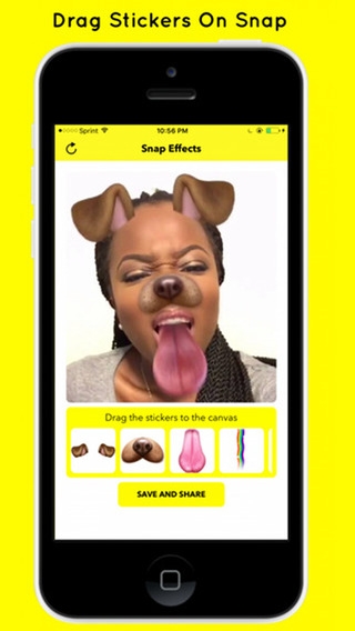 「Snap Effects & Filters - Save Dog + Emoji Face Swap Pics for Snapchat!」のスクリーンショット 1枚目