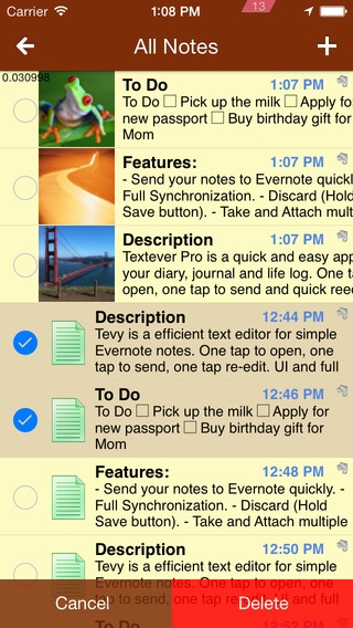 「Tevy for Evernote」のスクリーンショット 3枚目