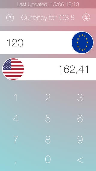 「通貨のコンバーター iOS 8 | 日本人」のスクリーンショット 2枚目