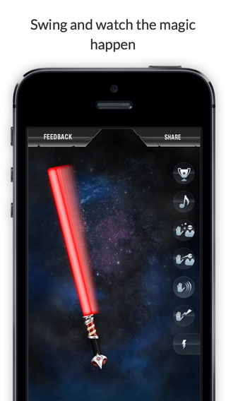 「Crystal Saber of Light - The ultimate light saber experience in your pocket」のスクリーンショット 3枚目