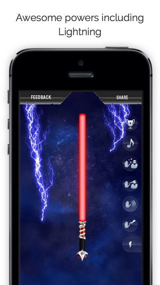 「Crystal Saber of Light - The ultimate light saber experience in your pocket」のスクリーンショット 1枚目