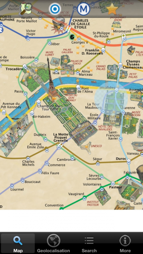 「パリの旅－地図、地下鉄、モニュメント - フリー」のスクリーンショット 2枚目