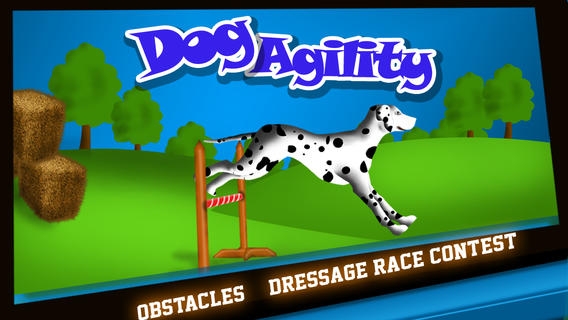 「犬の敏捷性の障害の馬場馬術レースコンテスト - 無料版」のスクリーンショット 1枚目