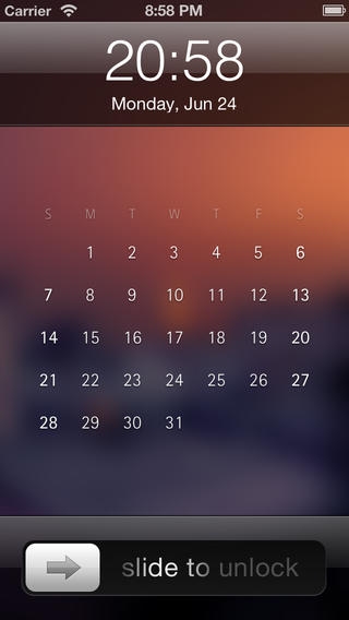「Instacal Free -personalized calendar wallpaper to beautify your lock-screen」のスクリーンショット 3枚目