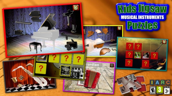 「子供音楽ジグソー パズル - 形状と一致する子供ゲーム幼児と学齢前のために適した」のスクリーンショット 1枚目