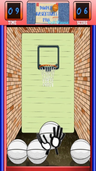 「Doodle Basketball - 無料 バスケットボール ゲーム」のスクリーンショット 1枚目