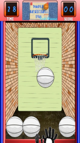 「Doodle Basketball - 無料 バスケットボール ゲーム」のスクリーンショット 2枚目