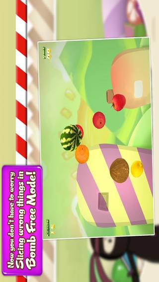 「忍者キャンディマニア - 最高のフルーツのスライスとは、3Dゲームをチョップ」のスクリーンショット 3枚目