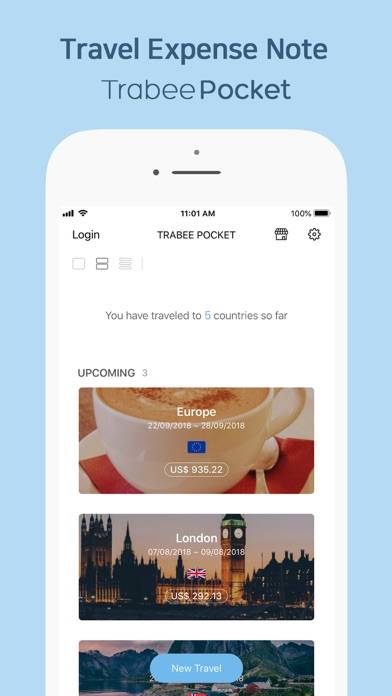 「トラビポケット - 旅行経費管理」のスクリーンショット 1枚目