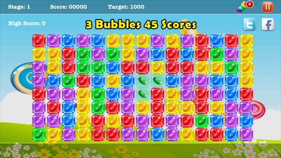 「A Candy Jelly Bean Match - 無料ハーデスト病みつきブロックバブルゲーム」のスクリーンショット 3枚目
