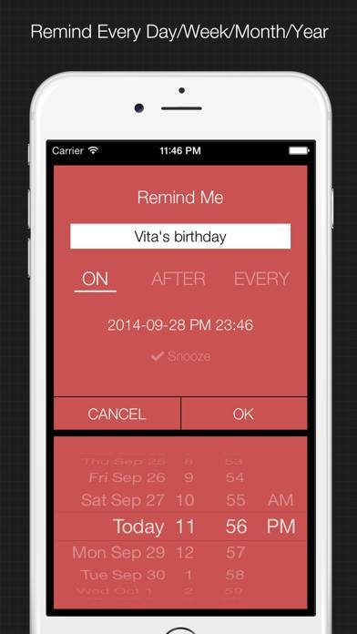 「XReminder - simple & quick reminder to set alarm for important things」のスクリーンショット 2枚目