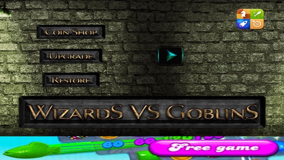 「ウィザーズ対ゴブリン - 最も楽しい無料のアクションゲーム」のスクリーンショット 1枚目
